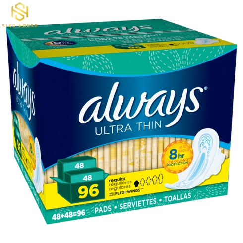 Băng vệ sinh ban ngày ALWAYS Ultra Thin Regular with Wings (gói 48 miếng)