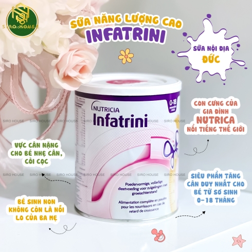 Sữa bột tăng cân INFATRINI 400g cho trẻ từ 0-18 tháng