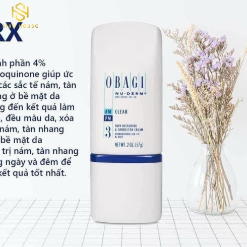 KEM ĐẶC TRỊ NÁM OBAGI NUDERM CLEAR #3 SKIN BLEACHING & CORRECTOR CREAM 57G