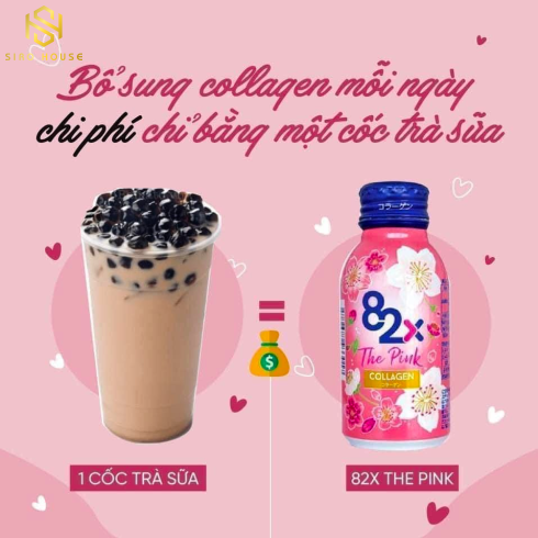 Collagen nước 82X The Pink Collagen (Hộp 10 chai x 100mL)