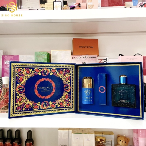 Giftset Nước Hoa Versace Eros EDT ( 100ML + 75ML + 10ML )