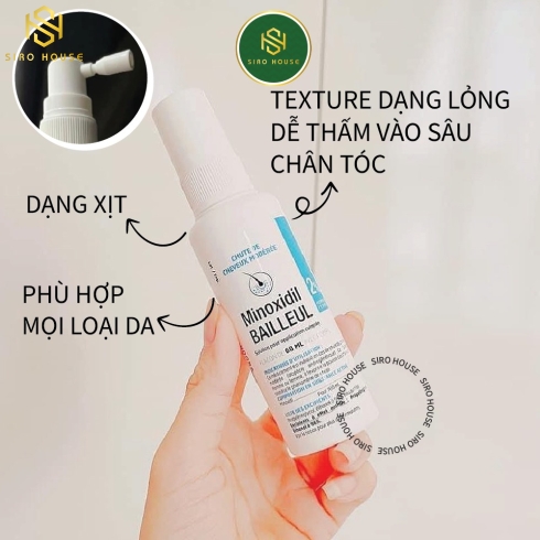 Xịt Mọc Tóc MINOXIDIL BAILLEUL 2%