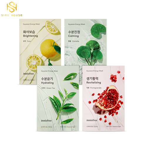 Mặt nạ giấy INNISFREE Squeeze Energy Mask ( Mẫu mới 2022) 