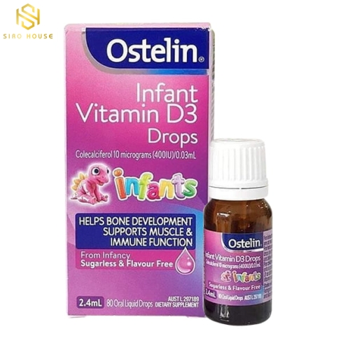 VITAMIN Ostelin Infant Vitamin D3 Drops - Bổ sung D3 dạng nhỏ giọt