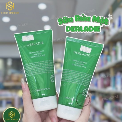 Sữa Rửa Mặt Tràm Trà DERLADIE Herbal Extract Care Deep Cleansing Foam (150mL)