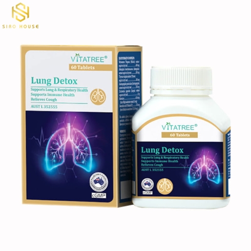 Viên uống bổ phổi VITATREE Lung Detox 60v