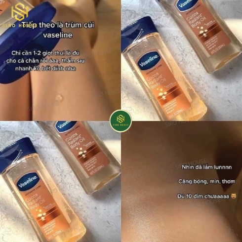 Dầu Dưỡng Da VASELINE Intensive Care Gel Cocoa Radiant Oil (200ml)