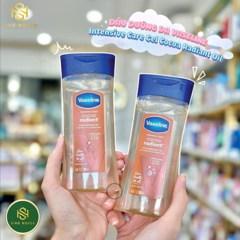 Dầu Dưỡng Da VASELINE Intensive Care Gel Cocoa Radiant Oil (200ml)