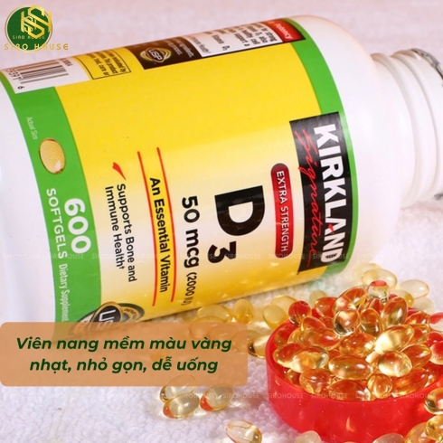 Viên uống Vitamin D3 500mcg KIRKLAND 600 viên