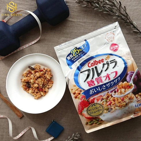 Ngũ Cốc Sấy Khô Calbee Gói Trắng 600gr Nhật Bản Chính Hãng