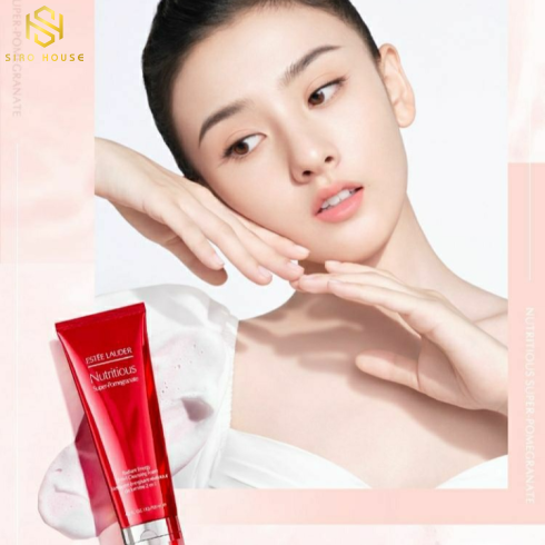 Sữa rửa mặt ESTÉE LAUDERr Nutritious Super Pomegranate Radiant Energy 2 in 1 Cleansing Foam (Lựu Đỏ)