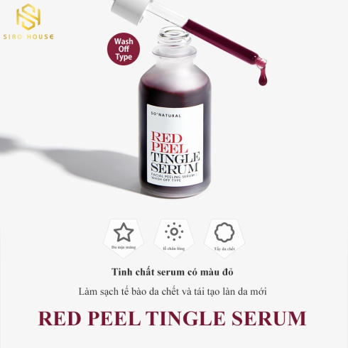 Tinh chất peel da sinh học SO NATURAL Red Peel Tingle Serum 35mL