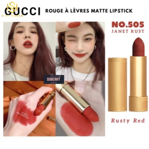 Son thỏi GUCCI Rouge À Lèvres Voile Mat Màu 505 Janet Rust