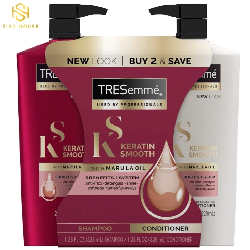 Bộ gội xả TRESESEMME Keratin Smooth 2 x 828mL 