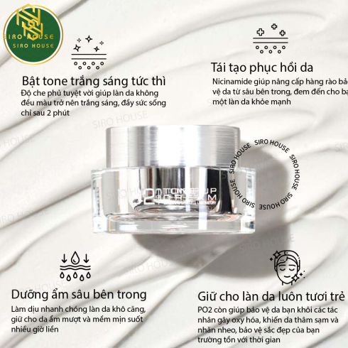 Kem PO2 Tone Up Cream Nâng Tông Dưỡng Trắng Da Hàn Quốc