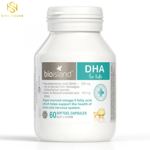 Viên bổ sung DHA for kids BIOISLAND 60 viên