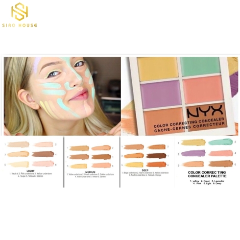 Bảng che khuyết điểm, triệt sắc NYX correcting concealer