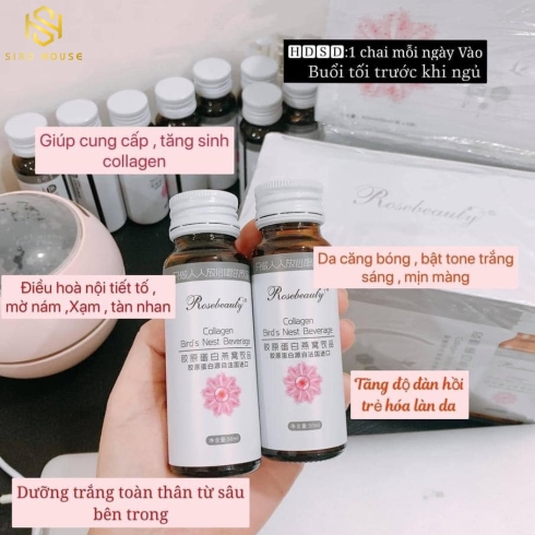 Nước Uống Collagen Yến Rose Beauty