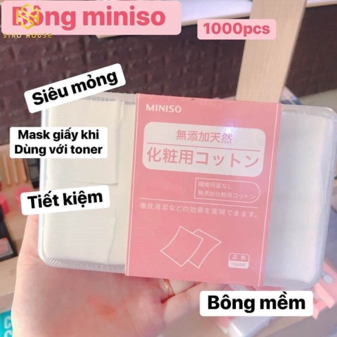 Bông Tẩy Trang MINISO (1000 MIẾNG)