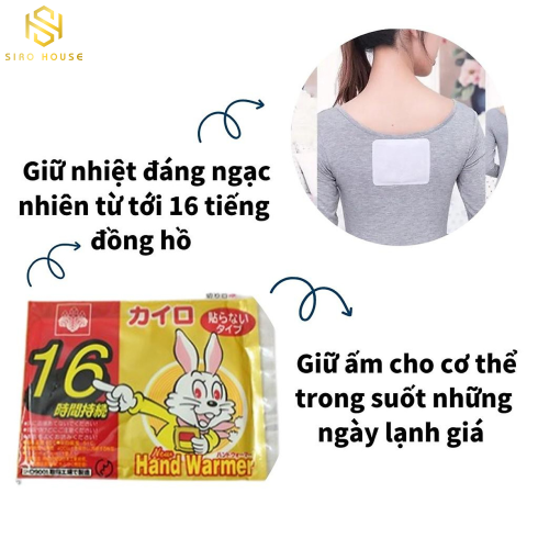 Miếng Dán Giữ Nhiệt KAIRO Gói 10 miếng