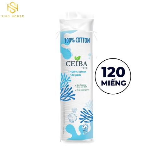 Bông Tẩy Trang Ceiba 100% Chất Liệu Cotton 120 Miếng 100% Cotton Tree