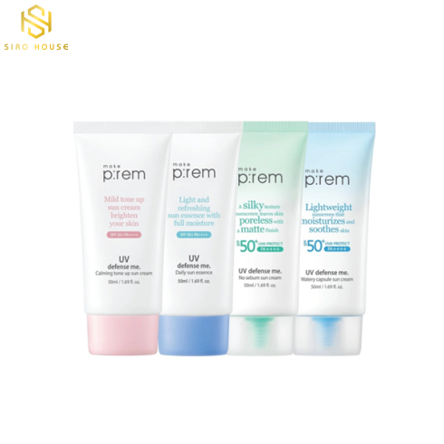 Kem Chống Nắng Nâng Tone, Kiềm Dầu, Dưỡng Ẩm Make P:rem UV Defense Me Sun Cream SPF50+/PA++++ 50ml