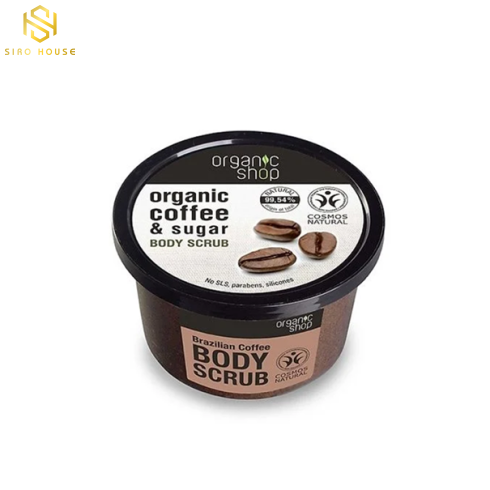 Tẩy tế bào chết toàn thân ORGANIC SHOP #Coffee & Sugar Body Scrub 250mL