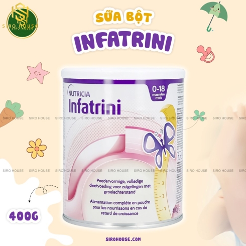 Sữa bột tăng cân INFATRINI 400g cho trẻ từ 0-18 tháng