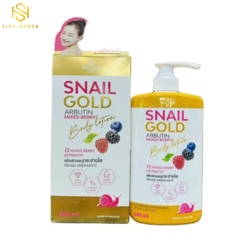 Dưỡng thể PRECIOUS SKIN #Snail Gold Arbutin Mixed Berry 500mL