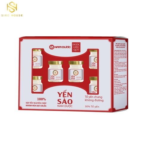 Nước yến sào NAM DƯỢC không đường 6 lọ x 70mL 