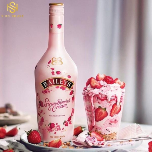 Rượu sữa vị kem dâu BAILEYS Strawberries Cream 750mL
