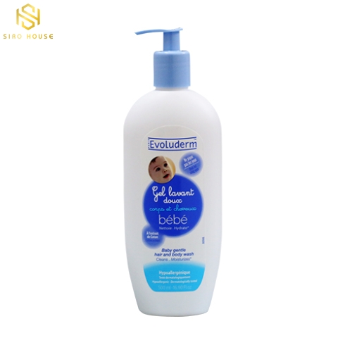 Sữa tắm gội EVOLUDERM Gel Lavant Doux Bébé 500mL