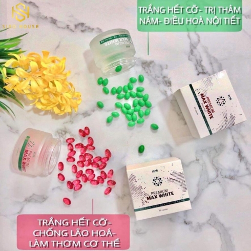 Viên uống trắng da GENIE Premium Max White