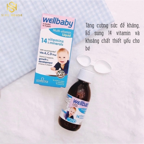 Vitamin tổng hợp dạng nước VITABIOTICS Wellbaby Multi-Vitamin Liquid 150mL