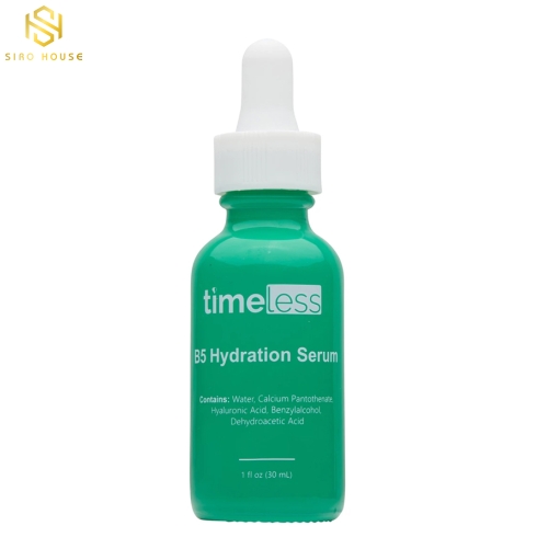 Tinh chất dưỡng ẩm, phục hồi da, se khít lỗ chân lông TIMELESS Vitamin B5 + Hyaluronic Acid 30mL 