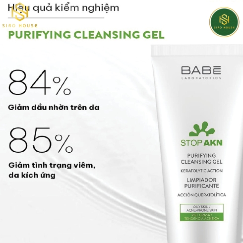 Sữa rửa mặt BABE Stop Akn Purifying Cleansing Gel 200mL
