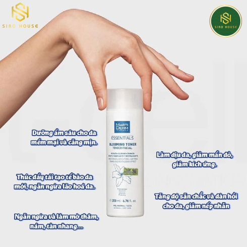 Nước cân bằng MARTI DERM Blooming Toner 200mL 