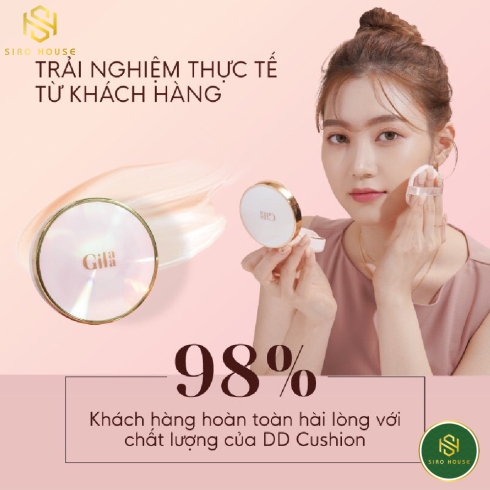 Phấn nước GLAMRR Q Long Wear Dd Cushion SPF50+/PA++++ #01 & 02