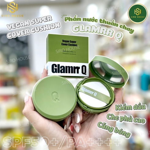 Phấn nước GLAMRR Q Vegan Super Cover Cushion SPF50+/PA+++