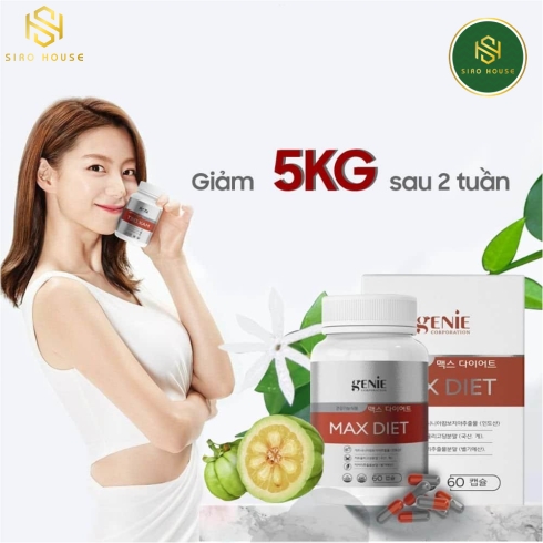 Viên uống thảo mộc giảm cân GENIE Max Diet 60v (