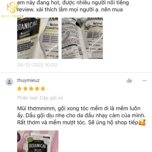 Bộ gội xả BIORICA Botanical Natural 400mL