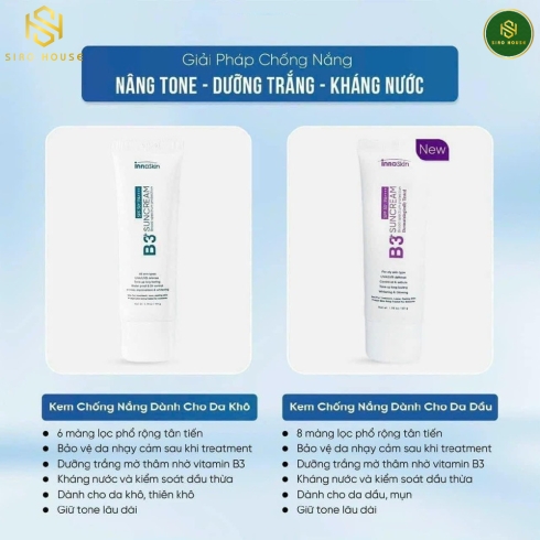 Kem chống nắng INNOSKIN B3+ Suncream 50g 