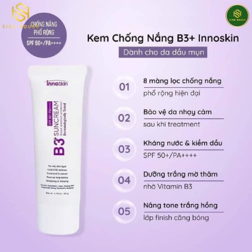 Kem chống nắng INNOSKIN B3+ Suncream 50g 