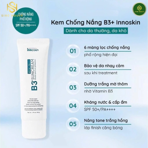 Kem chống nắng INNOSKIN B3+ Suncream 50g 