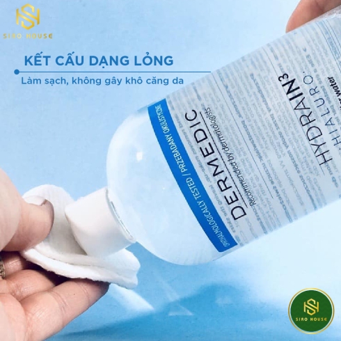 Nước tẩy trang DERMEDIC 500mL (Hồng - xanh)