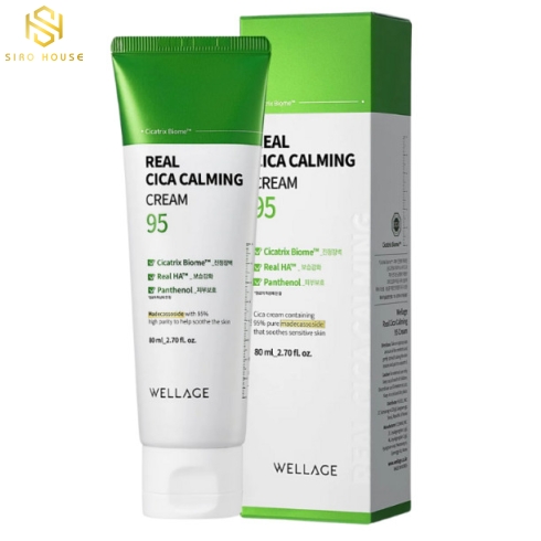 Kem dưỡng WELLAGE Real Cica Calming 95 Cream 80mL 