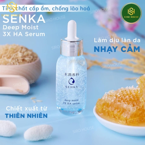 Tinh chất dưỡng ẩm chuyên sâu và ngừa lão hoá SENKA Serum Deep Moist 3X HA Serum 30mL