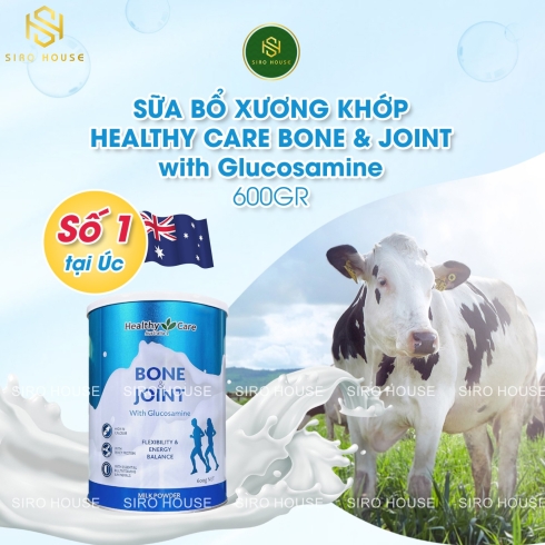 Sữa bột bổ xương khớp HEALTHY CARE Bone & Joint With Glucosamine 600g