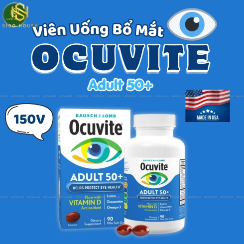  Viên uống bổ mắt BAUSCH + LOMB Ocuvite Adult 50+ 90v 