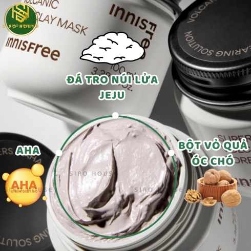 Mặt nạ đất sét tro núi lửa INNISFREE Super Volcanic Pore Clay Mask 100mL